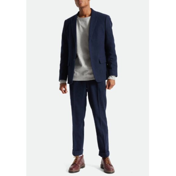 Brixton Men's Blazer Size L Navy Suit 2-Button Done Proper Reserve Standard Fit - Picture 1 of 10